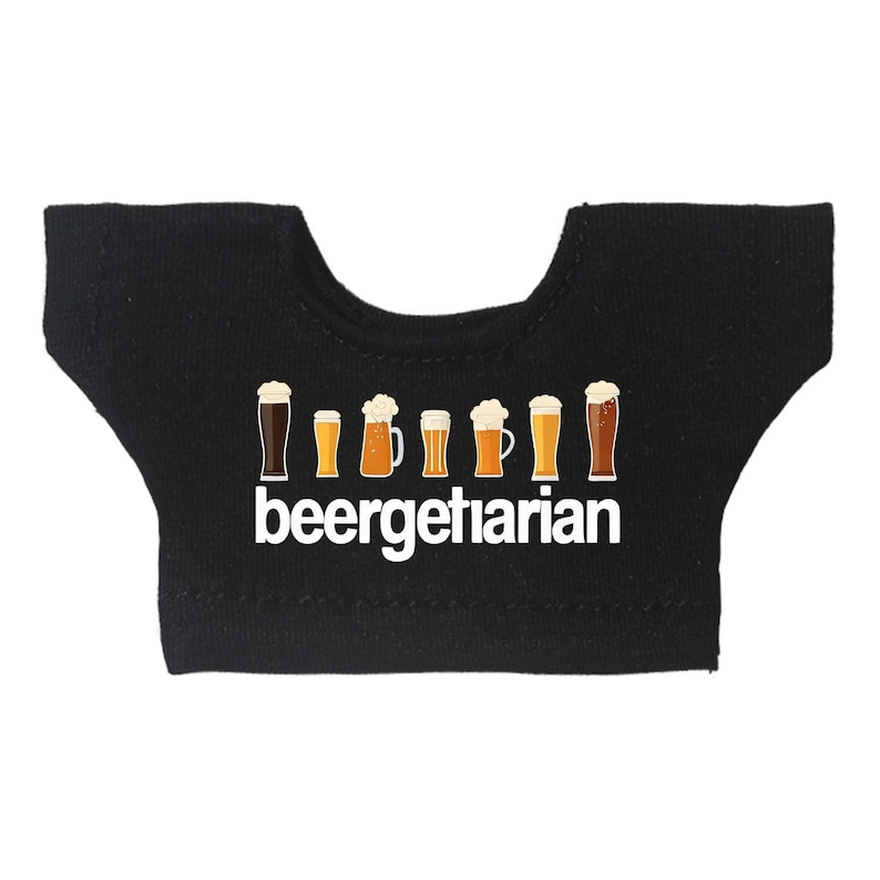 Benutzerdefinierte 2 STÜCKE Puppen Schwarzes Hemd und Hut Set, personalisierte Puppen T-Shirt und Hut, benutzerdefinierte Puppenkleidung und Hut Geschenk Bild 4