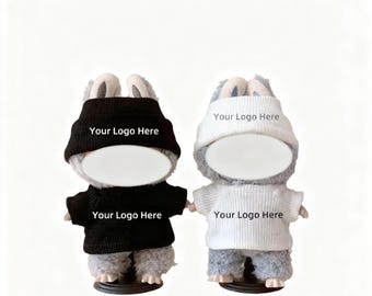 Custom 2PCS Dolls Outfit And Hat Set, 2PCS Dolls Jump And Hat, Custom Clothes And Hat Logo And Text For 6-7 Inch Dolls