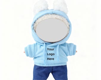 Custom Dolls Sweatshirt Logo And Text, Personalized Dolls Hoodie, Custom 7 Inch Dolls Shirt With Hood