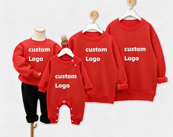 Custom Families Shirt Personalized Kids And Parants Sweatshirt Add Logo Name Text For Long Sleeve Shirts
