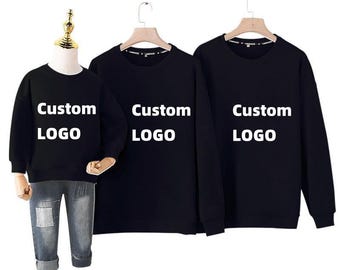 Custom Kids And Adutls Shirt Personalized Families Sweatshirt Add Logo Name Text For Children And Parents