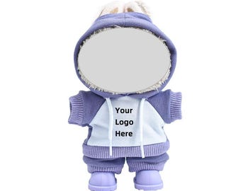 Custom 2PCS Dolls Hoodie And Pants Set, Personalized Dolls Sweatshirt Logo, Text And Photo, 7 Inch Dolls Sweatshirt And Pants Set