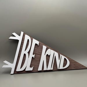 Be Kind Wooden Pennant Wall Sign – Positive Quote Nursery & Home Décor