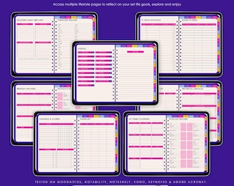 2025-2027 Digital Planner – All-in-One Life Agenda – Goal Tracker,  Daily Weekly Monthly Planner – Instant Download ZIP PDF