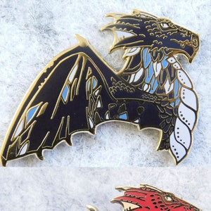 Dragon - hard enamel pin (three colour choices)