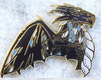 Dragon - hard enamel pin (three colour choices)