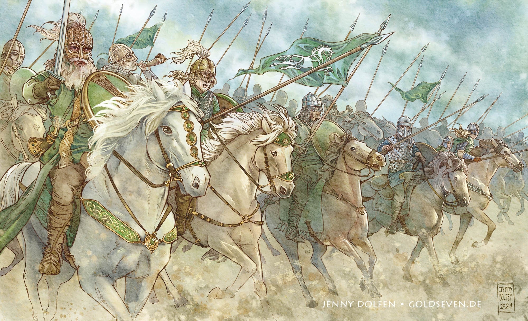 Then Fingon Rode Against Him Signed Giclée Print 