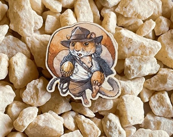 Indy Mouse - wooden pin