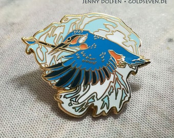 Kingfisher - hard enamel pin