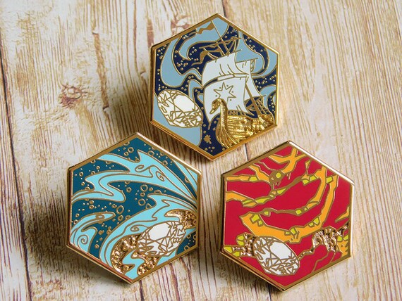 The Silmarils set of three hard enamel pins | Etsy