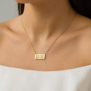 Angel Number Necklace – 11:11 Pendant, Personalized Number Necklace, 1111 Jewelry Gift for Her, Mother&#39;s Day or Best Friend Gift