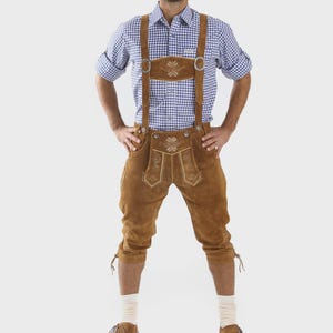 Traditional Bavarian Lederhosen Outfit for Men - Perfect for Authentic Oktoberfest & German Festivals