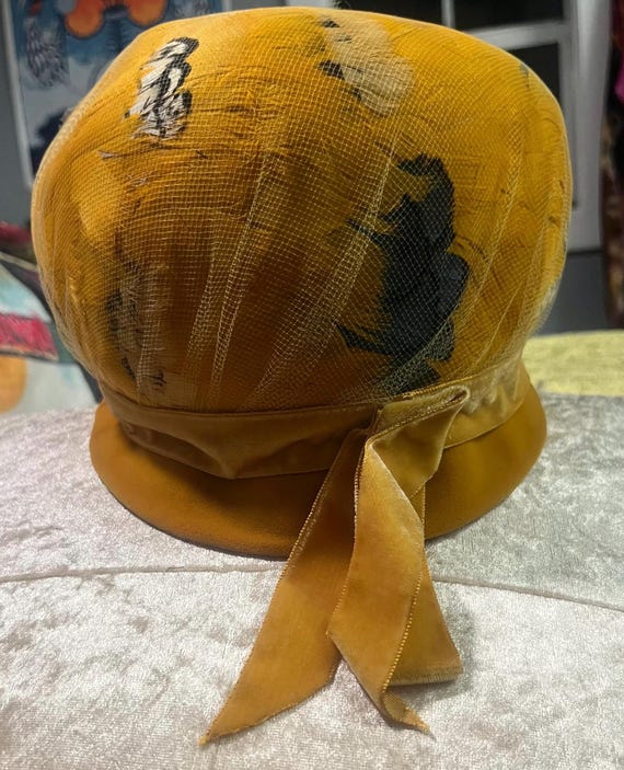 Charmitte Feathered Toque Hat - image 2