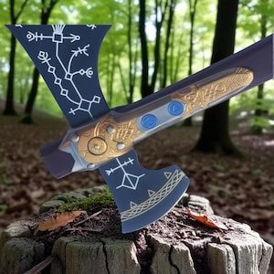 Leviathan Axe Replica – Engraved God of War Kratos Axe, Best Scandinavian axe, Gift for Him, Birthday, Anniversary, Collector