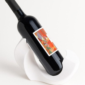 Minimalist Modern Wine Bottle Holder, Decorative Stand, Unique Bar & Home Decor Gift, Gift for her, Gift for him, Housewarming Gift image 9