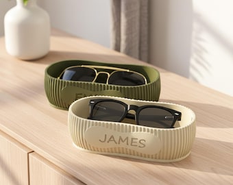 Personalized Stackable Eyeglasses Organizer Tray for Eyeglass Storage, Multi Color Plastic Glasses Holder for Desk or Drawer Use