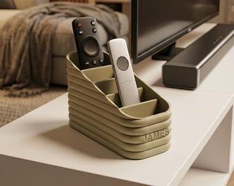 Personalisierte Fernbedienung Halter, moderne Couchtisch Dekor, benutzerdefinierte TV Fernbedienung Caddy, minimalistischen Wohnzimmer Organizer, Housewarming Geschenk