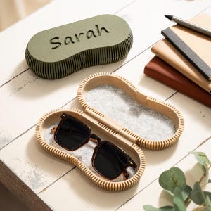 Custodia per occhiali personalizzata, scatola per occhiali da sole personalizzata con nome, porta occhiali inciso, scatola protettiva per occhiali su misura