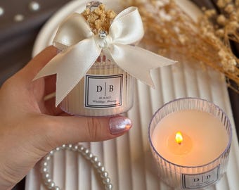 Bomboniere personalizzate con candele per matrimoni all'ingrosso, regalo rustico per addio al nubilato, bomboniere per ospiti