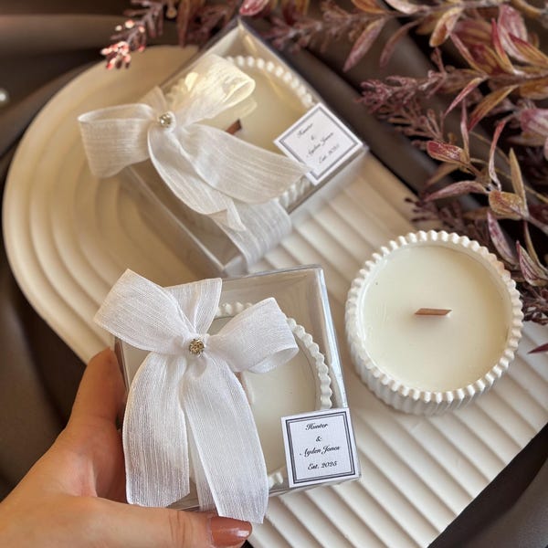Personalized Wedding Candle Favor, Wedding Gifts,Wedding Gift, Bulk Wedding Gift, Bridal Shower Candle Gift, Wedding Favor, Rustic Favor