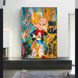 Richie Rich Alec Monopoly Money Graffiti Art Paintings on The Wall Art Posters and Prints MONOPOLY DOLLAR Wall Picture