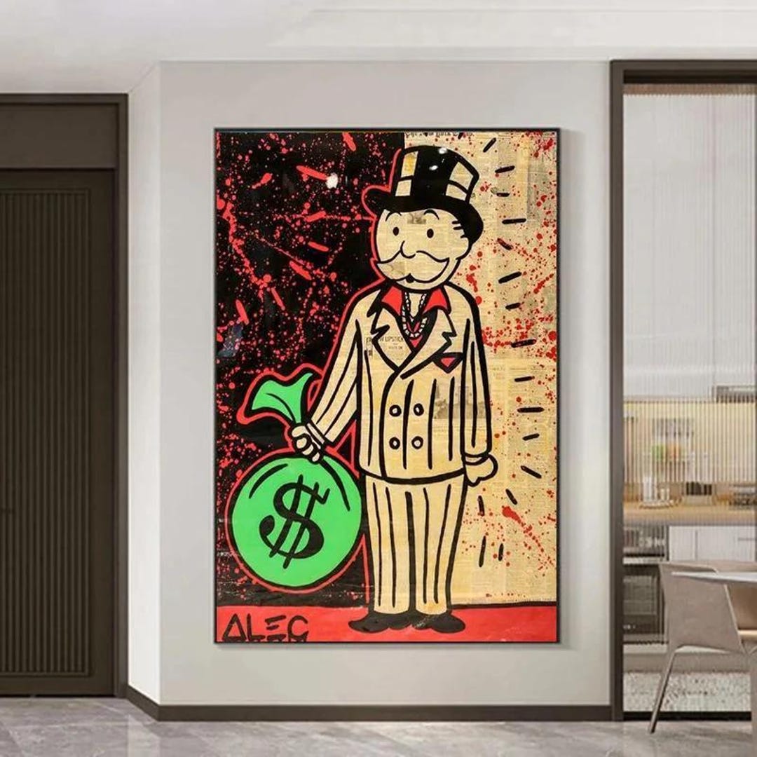 Graffiti Art Canvas Painting Alec Monopoly Moneky Bag Posters and ...