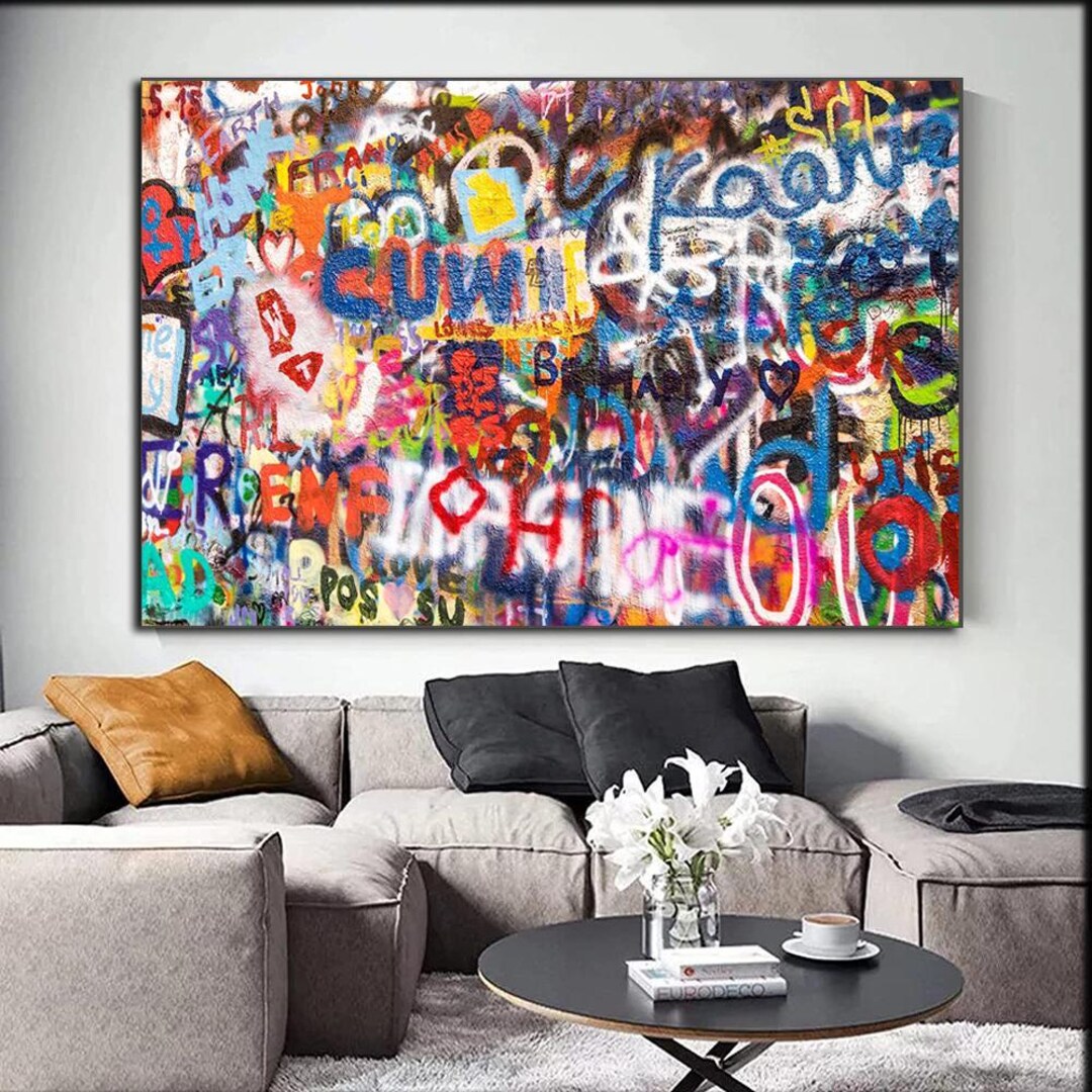 Abstract Graffiti Street Art Canvas Print – Colorful Urban Wall Decor ...