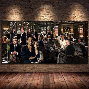 Top Best Classic Movie Characters Canvas Painting Print Wall Art The Greatest Mobsters and Gangsters Home Decoration Art