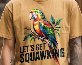 Colorful Parrot PNG, Funny Quote Sublimation Design (Digital Download)