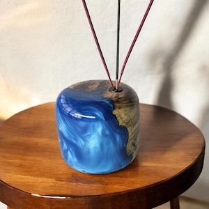 Difusor de madera y resina epoxi hecho a mano, decoración del hogar, regalo especial, decoración de resina