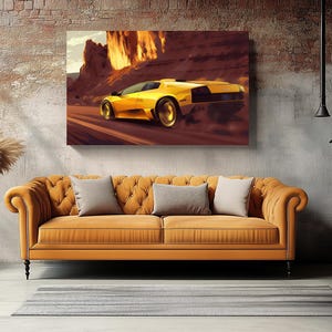 Lamborghini Murcielago Canyon Escape Digital art