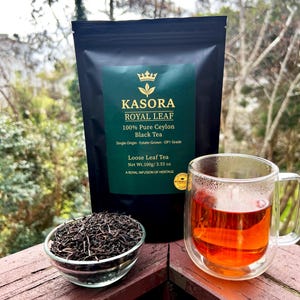 Kasora Royal Leaf –  Premium Ceylon Black Tea, 100g Loose Leaf, OP1