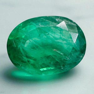 Lab Created Emerald – Oval Cut, Vivid Green Loose Gemstone for Jewelry Making – Sustainable Synthetic Emerald 11.33x8.26x4.81 MM 4.5 Carat