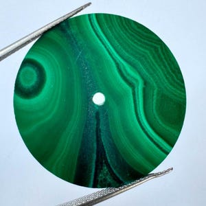 Natural Malachite Watch Dial : 31 mm Round Flat Disk, Watch Face, Watch Making Craft, May Birthstone