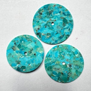 Turquoise Watch Dial ( 0.70mm Thick)  20-40 mm Flat Dial : Turquoise Dial With Centre Drill, Turquoise Disc, Turquoise Gemstone