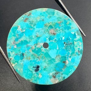 Turquoise Gemstone Watch Dial: 28.50 mm One Sided Polished Turquoise Dial, Turquoise Disc, Turquoise Watch Face