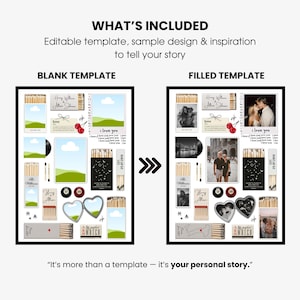 Editable Matchbook Poster Template, Personalized Matchbook, Anniversary Gift for Couples, Canva Template, Digital Download image 6