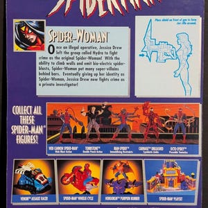 1996 Toy Biz Marvel The Amazing Spider-Man "Spider-Woman" Action Figure image 7