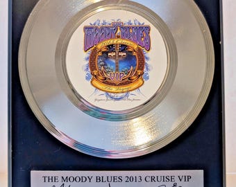 The Moody Blues Cruise The Voyage VIP Platinum Record Plaque Autographed