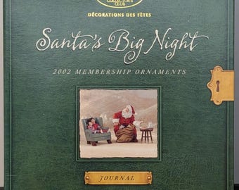 2002 Hallmark Membership Ornaments – “Santa’s Big Night” 4‑Piece Set (QXC2002)