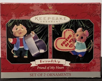 Hallmark Keepsake 1998 "Friendship" Ornaments Set Of 2 QX6723
