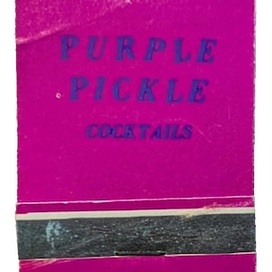 Caixa de Fósforos Vintage - Coquetéis de Picles Roxos - História LGBTQ de São Francisco