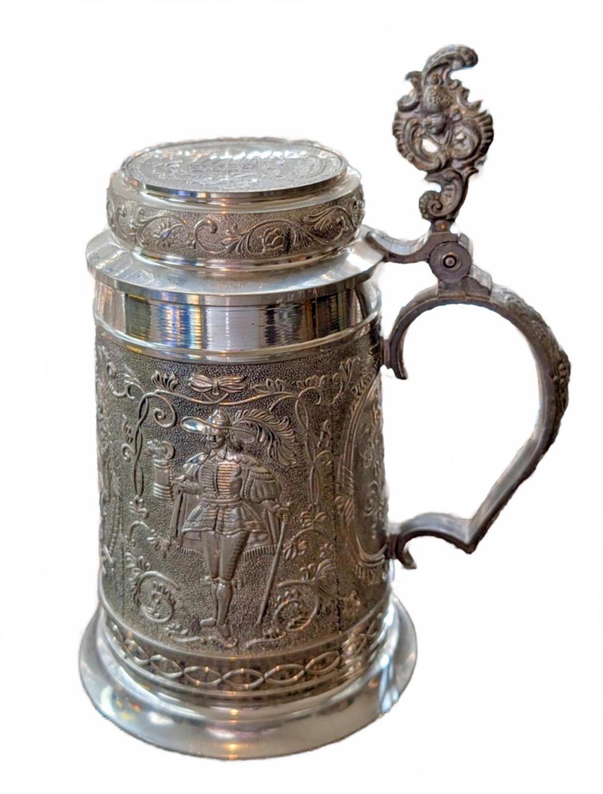 陶器手作り銀座ピルゼンのビアマグエンブレム付きジョッキ（２個セット) 陶器手作り銀座ピルゼンのビアマグエンブレム付きジョッキ（2個