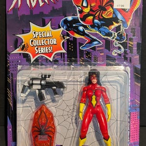 1996 Toy Biz Marvel The Amazing Spider-Man "Spider-Woman" Action Figure image 1