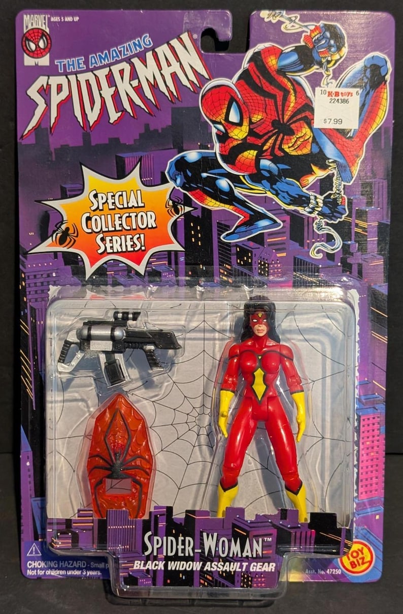 1996 Toy Biz Marvel The Amazing Spider-Man "Spider-Woman" Action Figure image 1