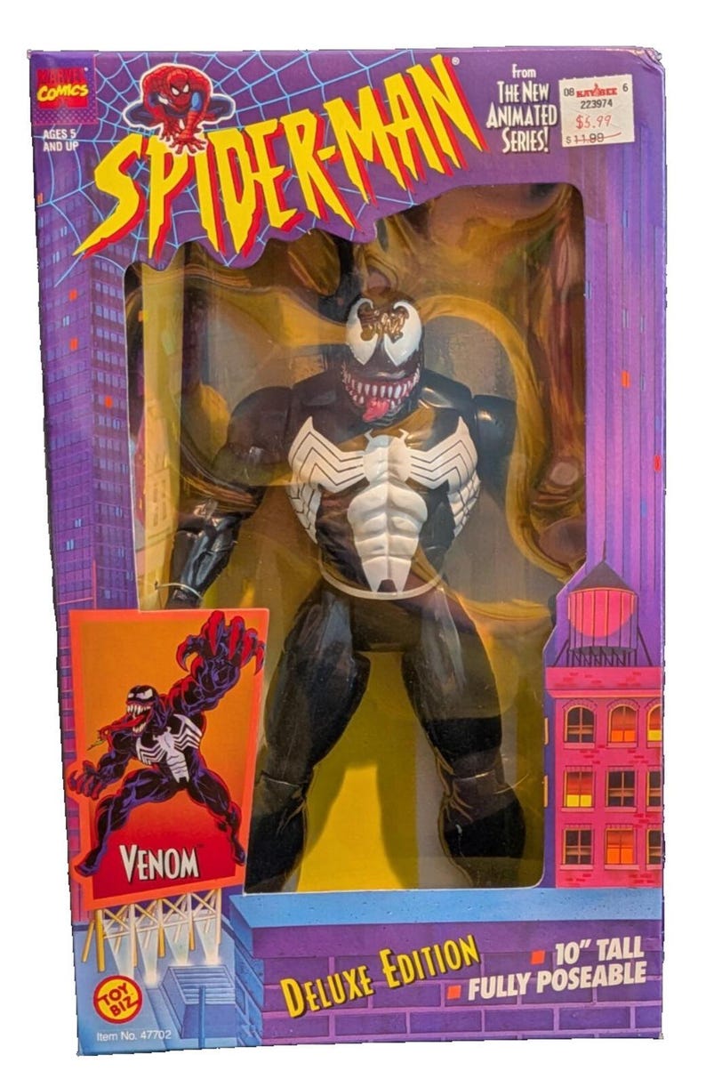 スパイダーマン アニメシリーズ 1996 ヴェノム デラックスエディション 10インチ アクションフィギュア 画像 1