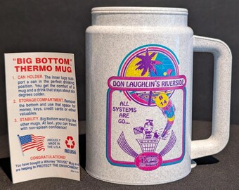 Vintage Don Laughlin's Riverside Resort "Big Bottom" Whirley Thermo Travel Mug