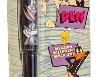 Vintage 1994 Warner Bros. Looney Tunes Pen Bugs Bunny & Elmer Fudd