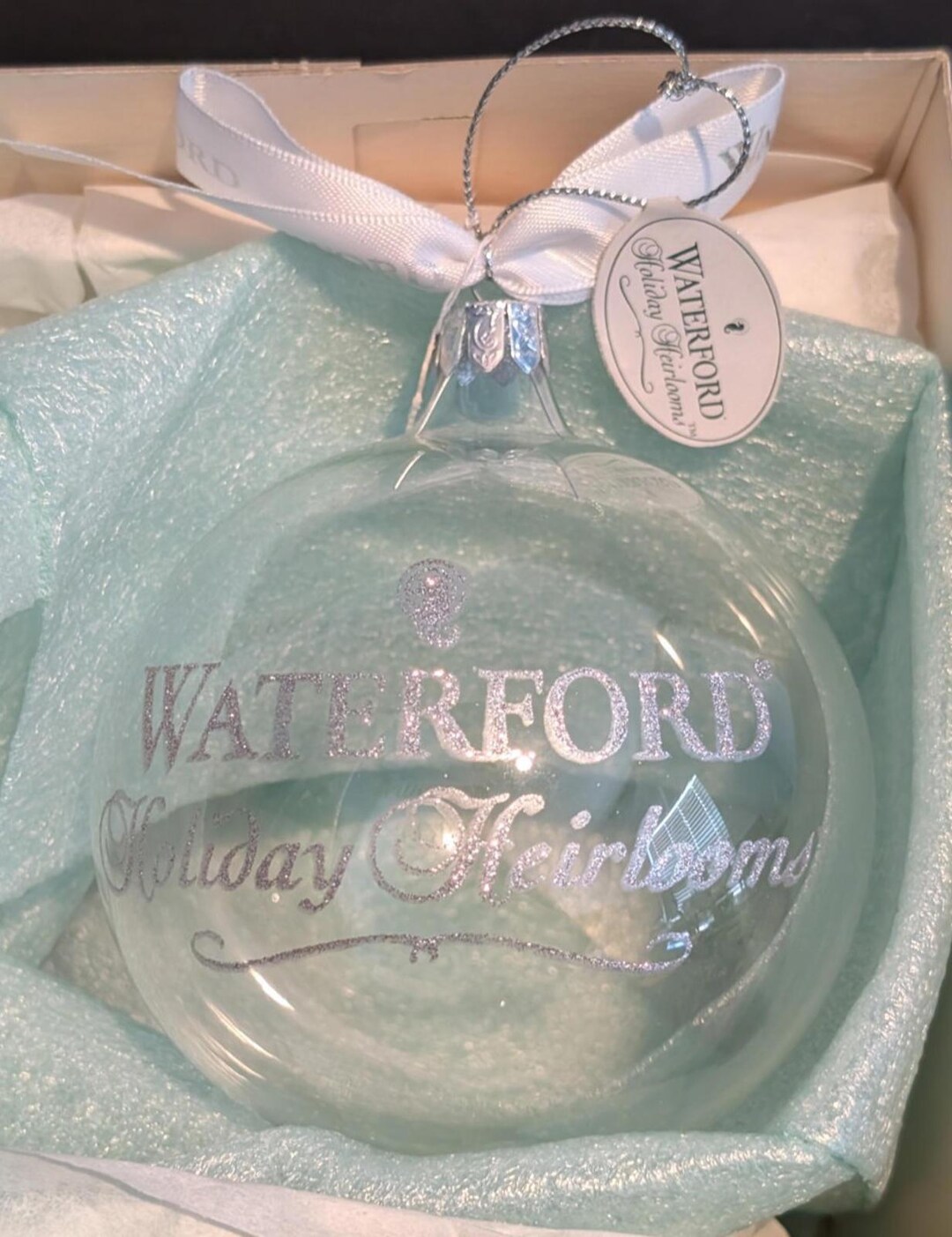 Waterford Holiday Heirlooms Logo Clear Ball Christmas Ornament – #100 ...