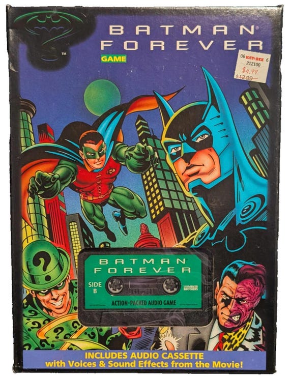Parker Brothers 1995 Batman Forever Audio Cassette Board Game - Etsy